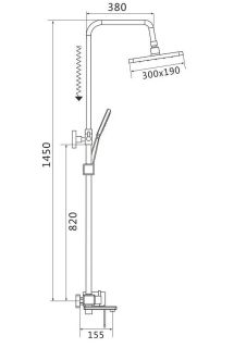 Душевая стойка Shevanik S8536 хром